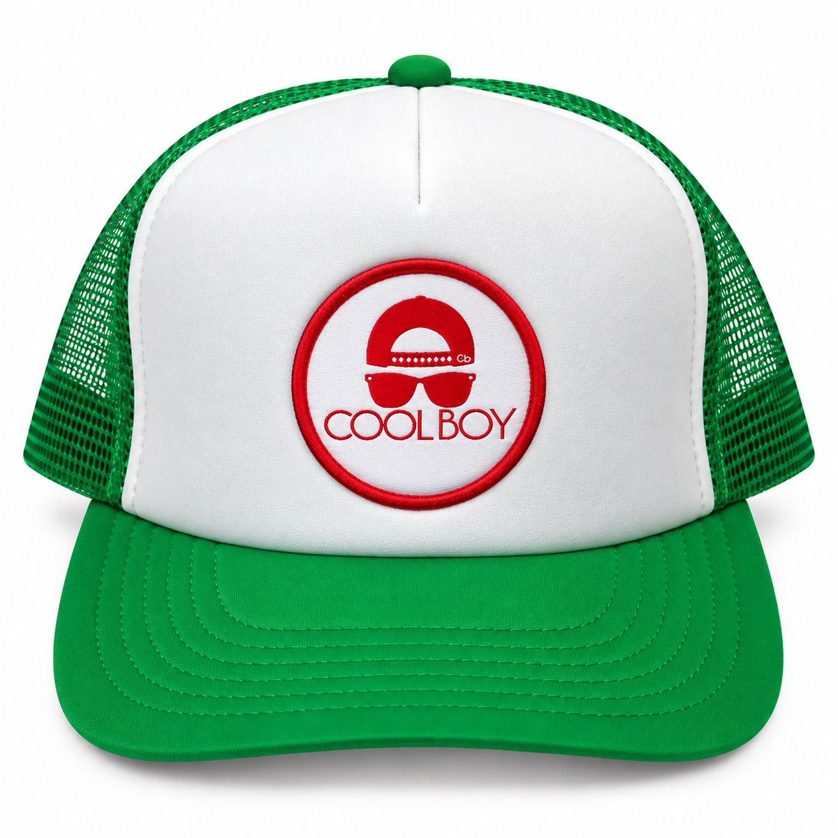 COOLBOY Green & White Trucker Hat