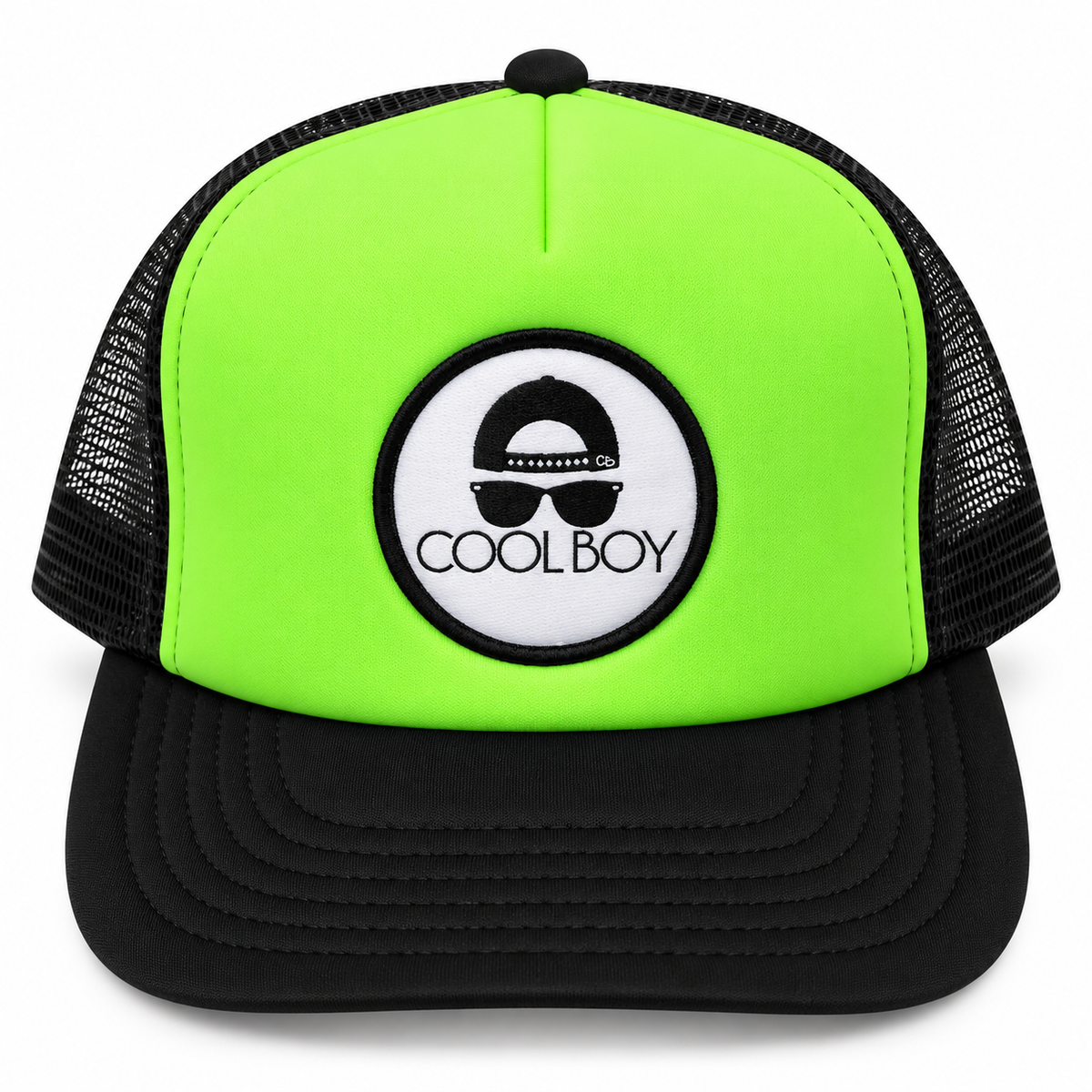 COOLBOY Neon Green and Black Trucker Hat