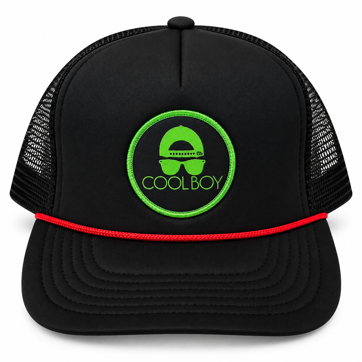 COOLBOY Black, Red, & Green Trucker Hat